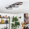 Cascada ceiling light LED brown, Wood like finish, black, 1-light source