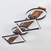 Cascada ceiling light LED brown, Wood like finish, black, 1-light source