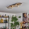 Cascada ceiling light LED brown, Wood like finish, black, 1-light source