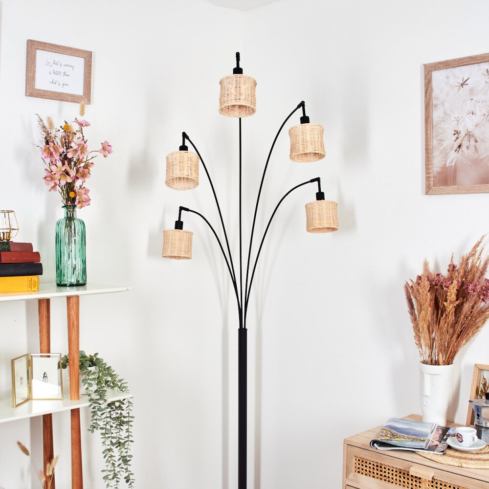 Cavaca floor lamp black, 5-light sources