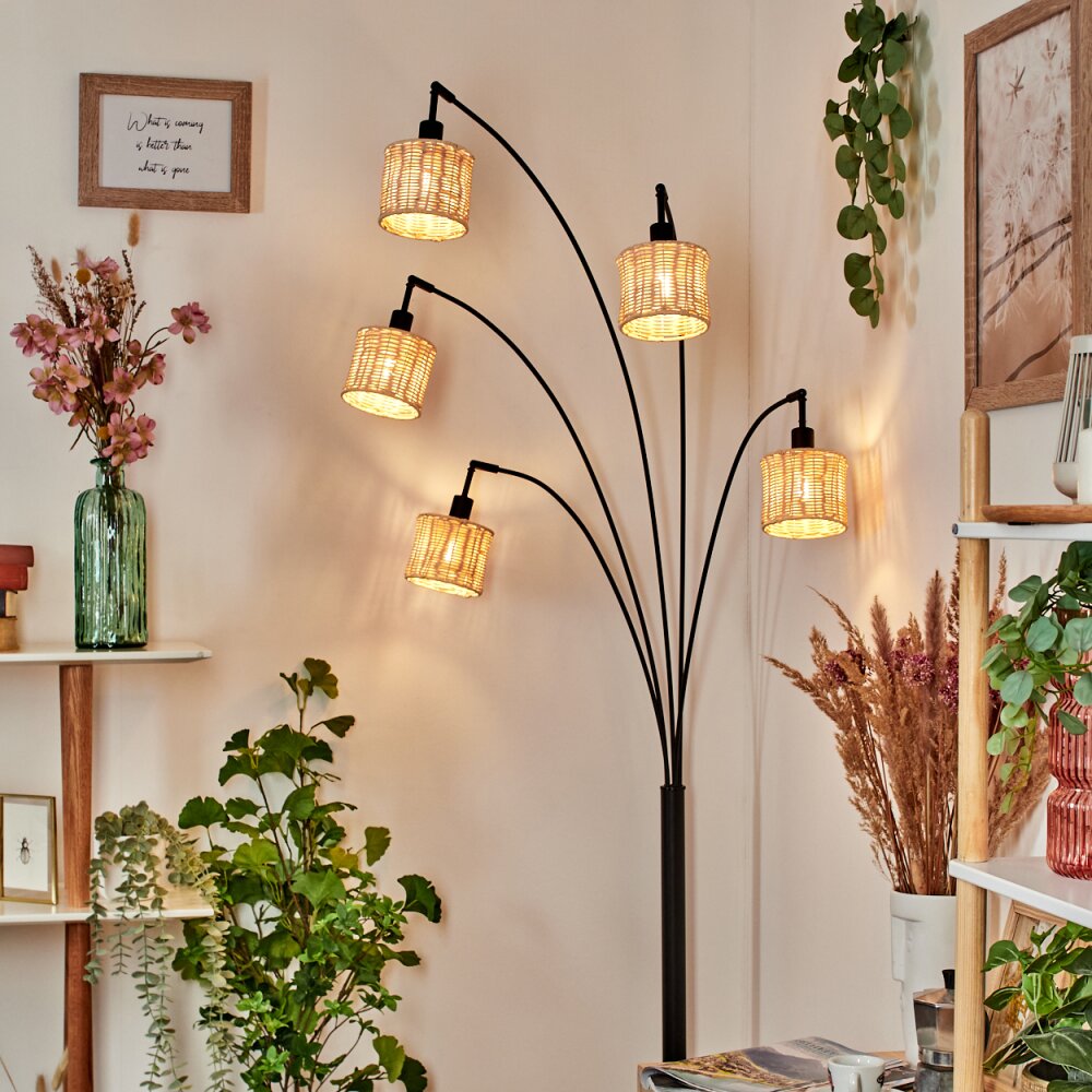 Cavaca floor lamp black, 5-light sources