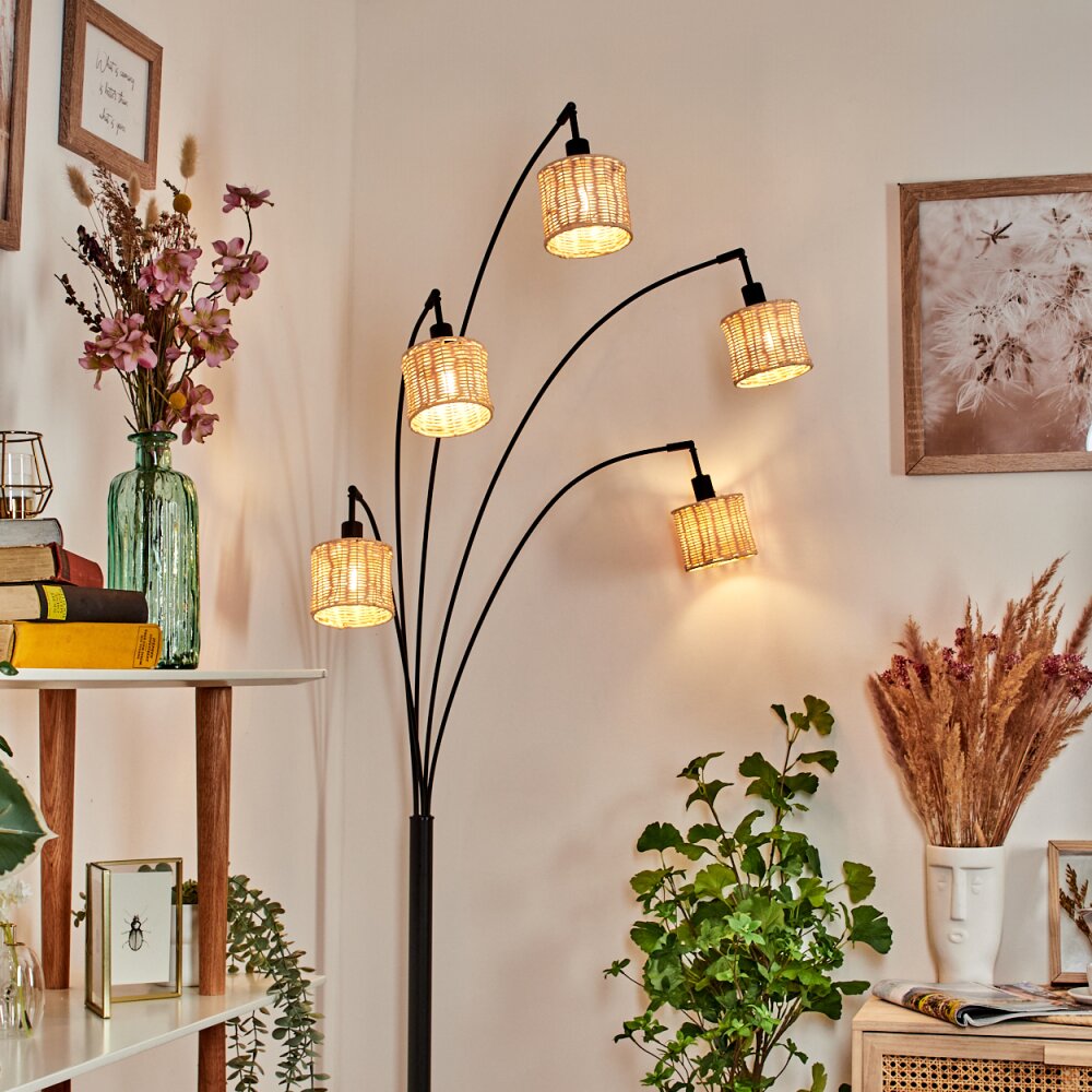 Cavaca floor lamp black, 5-light sources