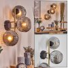 Ripoll globe light, wall light gold, black, 3-light sources