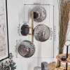 Ripoll globe light, wall light gold, black, 3-light sources