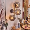 Ripoll globe light, wall light gold, black, 3-light sources