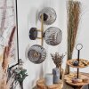 Ripoll globe light, wall light gold, black, 3-light sources