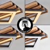Ellekilde ceiling light LED brown, Wood like finish, black, 2-light sources