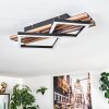 Ellekilde ceiling light LED brown, Wood like finish, black, 2-light sources