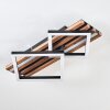 Ellekilde ceiling light LED brown, Wood like finish, black, 2-light sources