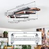 Ellekilde ceiling light LED brown, Wood like finish, black, 1-light source