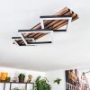 Ellekilde ceiling light LED brown, Wood like finish, black, 1-light source