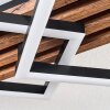 Ellekilde ceiling light LED brown, Wood like finish, black, 1-light source