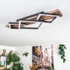 Ellekilde ceiling light LED brown, Wood like finish, black, 1-light source