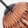 Ripoll hanging light, globe light, pendant light gold, clear, coppery, Smoke-coloured, 3-light sources