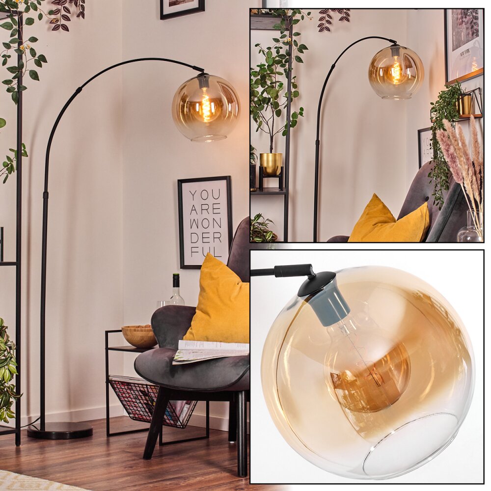 Koyoto floor lamp black, 1-light source main product photo