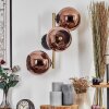 Koyoto globe light, wall light gold, black, 3-light sources