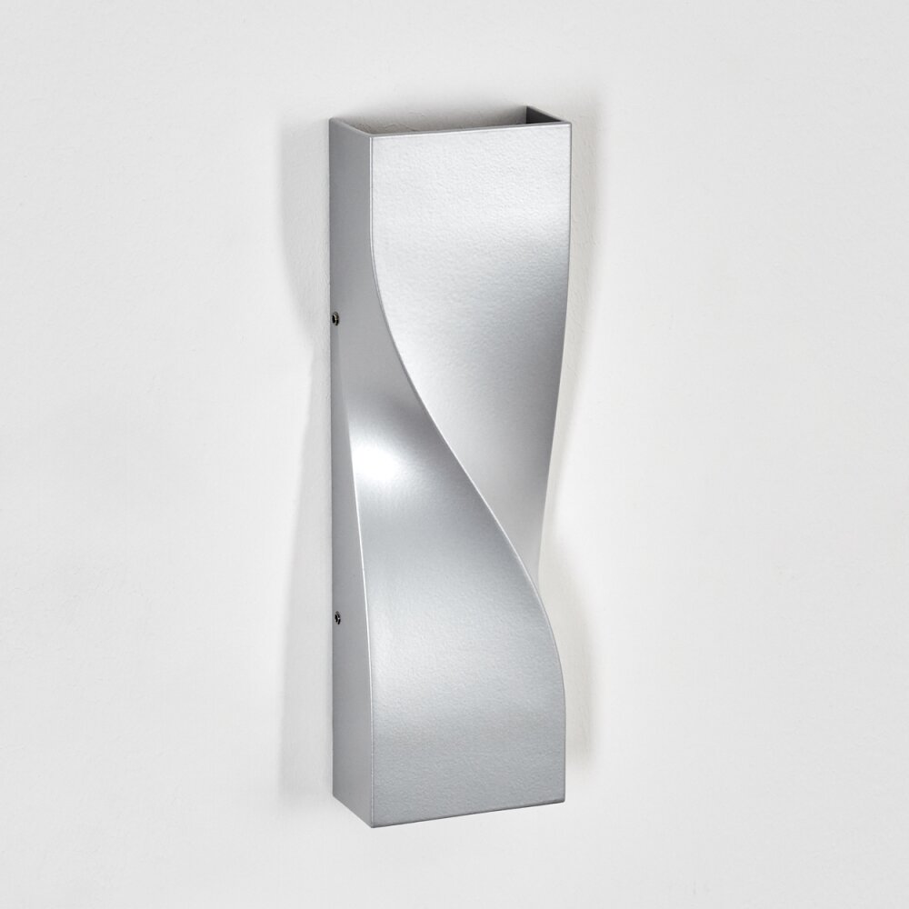 Halan outdoor wall light, Up & Down Light, wall light LED silver, 2-light sources