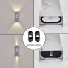 Halan outdoor wall light, Up & Down Light, wall light LED silver, 2-light sources