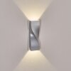 Halan outdoor wall light, Up & Down Light, wall light LED silver, 2-light sources