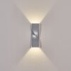 Halan outdoor wall light, Up & Down Light, wall light LED silver, 2-light sources