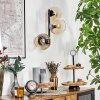 Koyoto globe light, wall light Amber, clear, 3-light sources