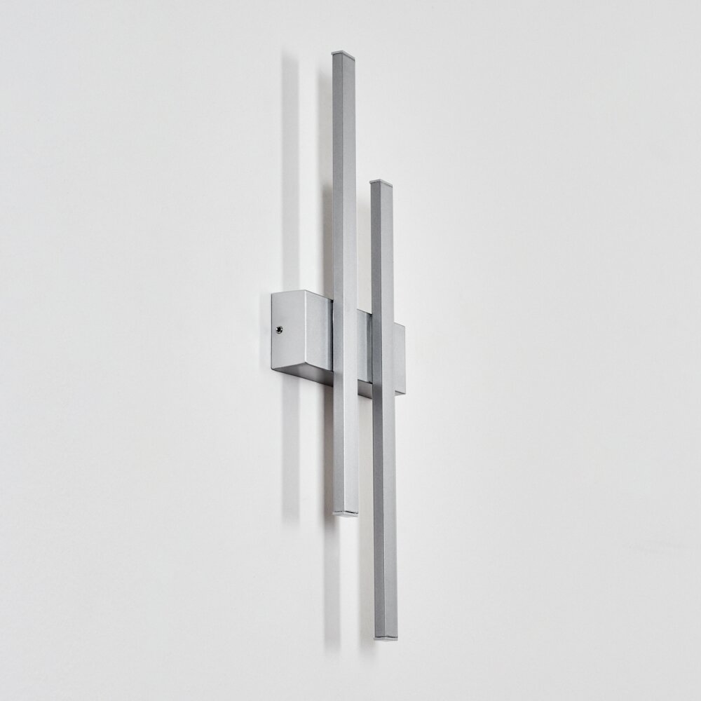 Glara outdoor wall light, wall light LED silver, 2-light sources