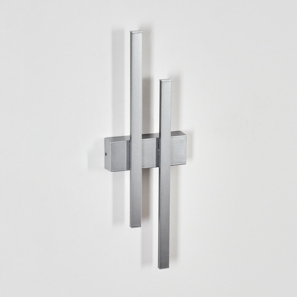 Glara outdoor wall light, wall light LED silver, 2-light sources