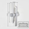 Glara outdoor wall light, wall light LED silver, 2-light sources