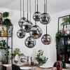 Gastor hanging light, globe light, pendant light Smoke-coloured, 8-light sources