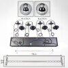 Gastor hanging light, globe light, pendant light Smoke-coloured, 8-light sources