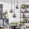 Ripoll hanging light, globe light, Cluster pendant lamp Smoke-coloured, 3-light sources