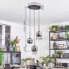 Ripoll hanging light, globe light, Cluster pendant lamp Smoke-coloured, 3-light sources