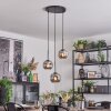 Ripoll hanging light, globe light, Cluster pendant lamp Smoke-coloured, 3-light sources