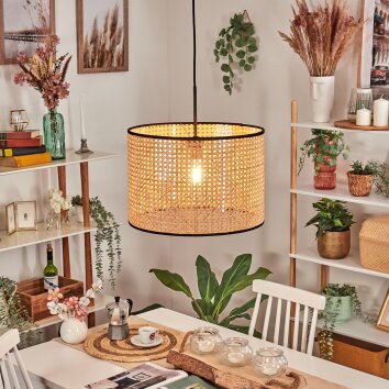 Ramila hanging light, pendant light Ecru, black, 1-light source