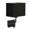 Steinhauer lights Nouveau wall light LED black, 2-light sources