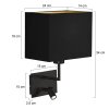 Steinhauer lights Nouveau wall light LED black, 2-light sources