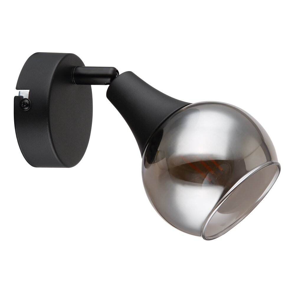 Globo lighting Glyptar wall light, wall spotlight black, 1-light source