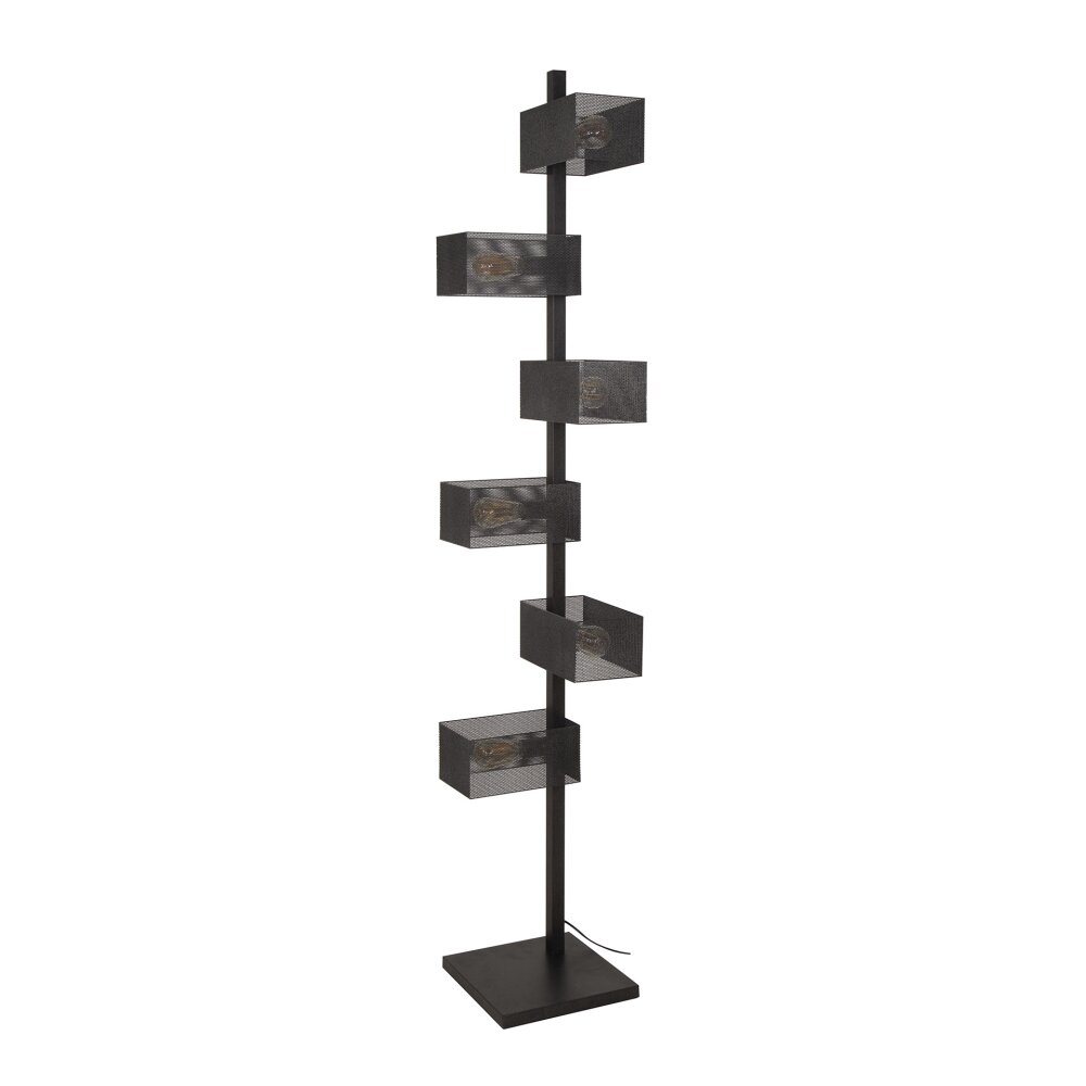 Ayron floor lamp black, 6-light sources