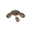 Reality lights Bidar ceiling light brown, 3-light sources