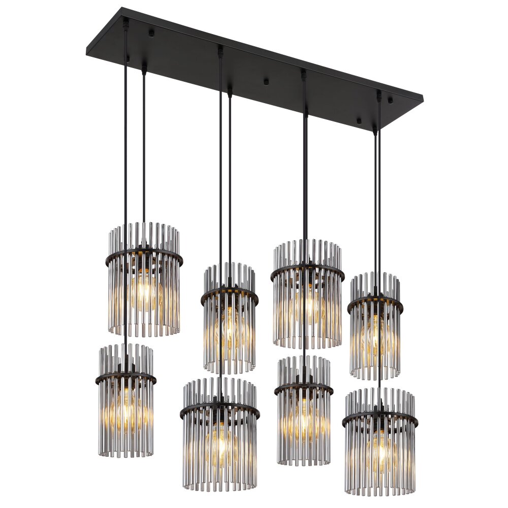 Globo lighting Gorley hanging light black, 8-light sources main product photo