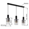Globo lighting Florentina hanging light black, 3-light sources