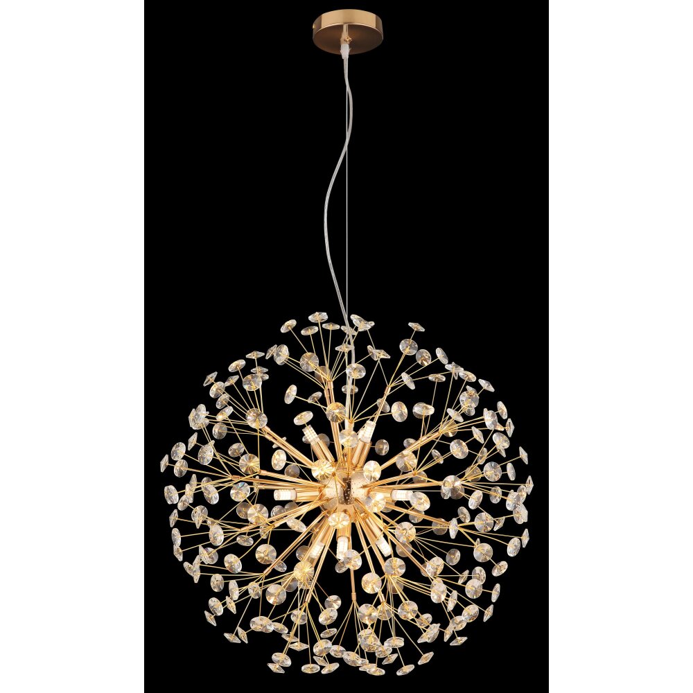 Globo lighting Katrina chandelier gold, 9-light sources