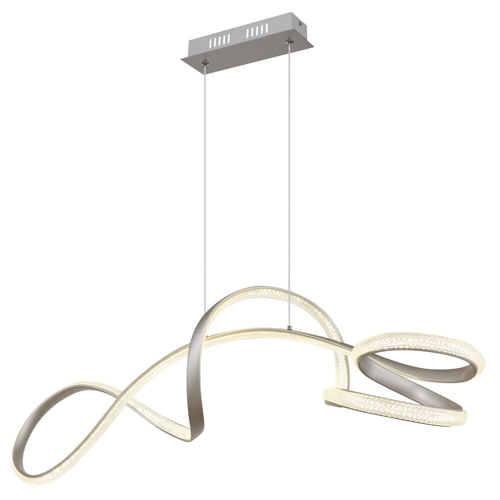 Globo lighting Swirl hanging light LED matt nickel, 1-light source main product photo