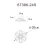 Globo lighting Melisand ceiling light LED silver, 1-light source