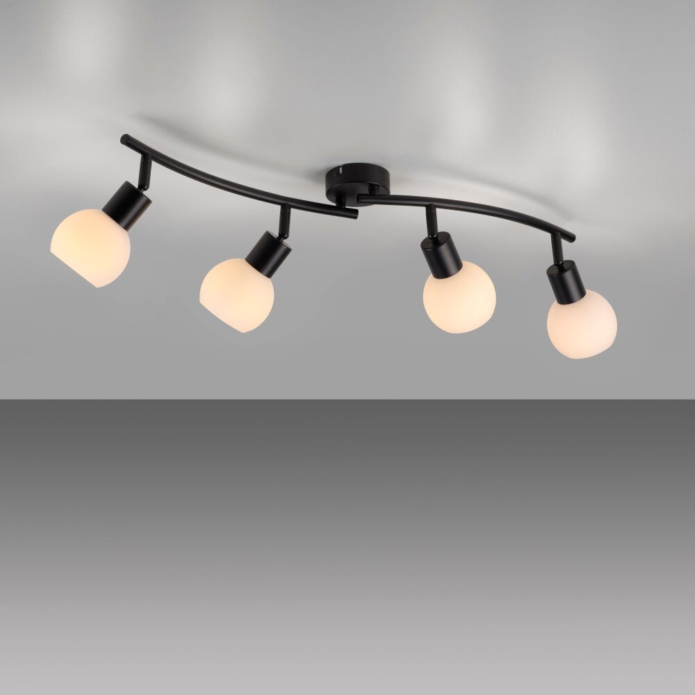 Leuchten Direkt lights LOKI ceiling light LED black, 4-light sources