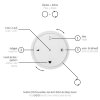 Paul Neuhaus lights E-Clipse pendant light LED silver, 2-light sources, Remote control