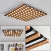 Tandragee ceiling light, Panel LED Wood like finish, black, 1-light source