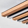 Tandragee ceiling light, Panel LED Wood like finish, black, 1-light source