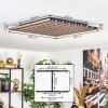 Tandragee ceiling light, Panel LED Wood like finish, black, 1-light source