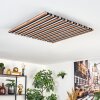 Tandragee ceiling light, Panel LED Wood like finish, black, 1-light source